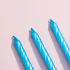 Свечи в торт "Спираль", 6 см, голубые, набор 10 шт - фото 6340162
