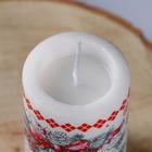 Свеча-цилиндр «С Новым годом! Колокольный звон», 6×10 см, 30 ч, 227 г, графика - Фото 3