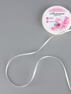 Лента атласная, 3 мм, 45±1 м, белая №01 - Фото 2