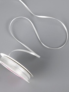 Лента атласная, 3 мм, 45±1 м, белая №01 - Фото 3