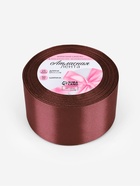 Лента атласная, 50 мм, 23±1 м, коричневая №102 - Фото 4
