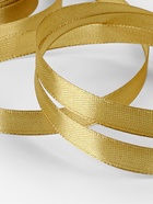 Лента атласная, 10 мм, 23±1 м, цвет золотой №204 - Фото 4