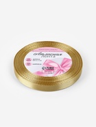 Лента атласная, 10 мм, 23±1 м, цвет золотой №204 - Фото 5