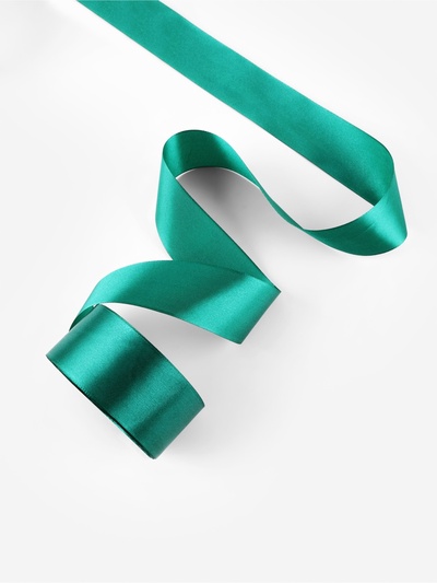 Лента атласная, 40 мм, 23±1 м, зелёная