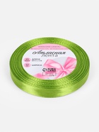 Лента атласная, 12 мм, 23±1 м, светло-зелёная №184 - Фото 5