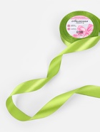 Лента атласная, 25 мм, 23±1 м, светло-зелёная №184 - Фото 2