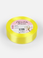 Лента атласная, 25 мм, 23±1 м, жёлтая 5052120 - фото 319865408