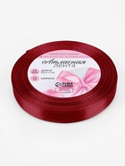 Лента атласная, 12 мм, 23±1 м, бордовая №165 - Фото 5