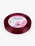 Лента атласная, 12 мм, 23±1 м, бордовая №165 - Фото 5