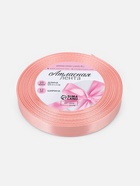 Лента атласная, 12 мм, 23±1 м, цвет розовое золото  (артикул 5052130)  большой выбор товаров оптом и в розницу по низким ценам с доставкой