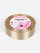 Лента атласная, 25 мм, 23±1 м, тёмно-бежевая №268 - Фото 5