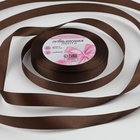 Лента атласная, 12 мм × 23 ± 1 м, цвет шоколадный №31 - Фото 1