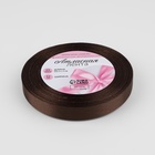 Лента атласная, 12 мм × 23 ± 1 м, цвет шоколадный №31 - Фото 2