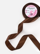 Лента атласная, 25 мм, 23±1 м, коричневая - Фото 2