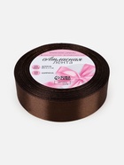 Лента атласная, 25 мм, 23±1 м, коричневая - Фото 5