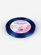 Лента атласная, 6 мм, 23±1 м, тёмно-синяя №38 - Фото 5