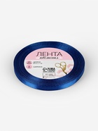 Лента атласная, 6 мм, 23±1 м, тёмно-синяя №38 - Фото 6