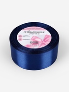 Лента атласная, 40 мм, 23±1 м, тёмно-синяя №38 - Фото 5