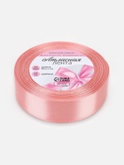 Лента атласная, 25 мм, 23±1 м, пастельно-розовая - Фото 5