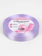 Лента атласная, 12 мм, 23±1 м, нежно-сиреневая №44 - Фото 5