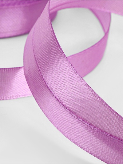 Лента атласная, 12 мм, 23±1 м, светло-сиреневая