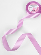 Лента атласная, 25 мм, 23±1 м, светло-сиреневая - Фото 2