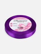Лента атласная, 12 мм, 23±1 м, фиолетовая №34 - Фото 5