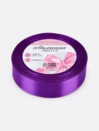 Лента атласная, 25 мм, 23±1 м, фиолетовая №34 - Фото 5