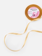 Лента атласная, 6 мм, 23±1 м, золотисто-бежевая №186 - Фото 2