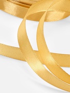 Лента атласная, 12 мм, 23±1 м, золотисто-бежевая №186 - Фото 4