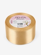 Лента атласная, 50 мм, 23±1 м, золотисто-бежевая №186 - Фото 4