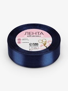 Лента атласная, 25 мм, 23±1 м, синяя №120 5052173 - фото 319760514