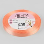 Лента атласная, 10 мм × 23 ± 1 м, цвет лососёвый №263 - Фото 2