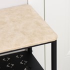 Банкетка для обуви «Принт», 3 полки, цвет чёрный - фото 25387300