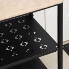 Банкетка для обуви «Принт», 3 полки, цвет чёрный - фото 25387301