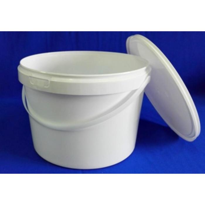 Ведро пластиковое, ВП5 (пластиковая ручка), 23х23х16,2см, белое