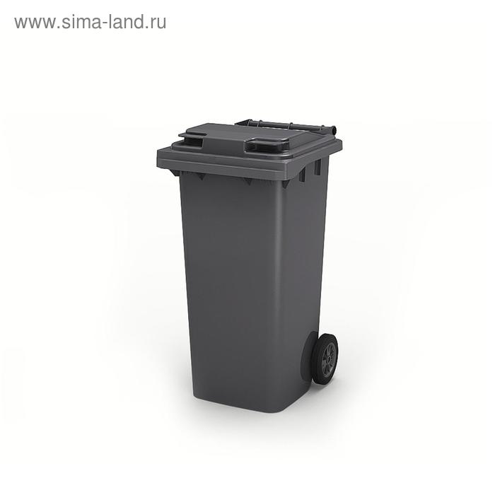 Передвижной мусорный контейнер 120л., МКА-120, 93,7х55,5х48см, серый