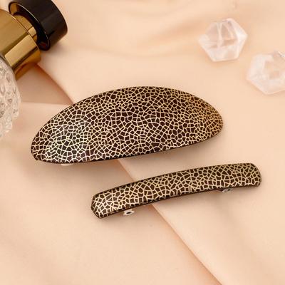 Заколка - автомат для волос Выбражулька «Лава», набор 2 шт.: 9 см, 7.5 см