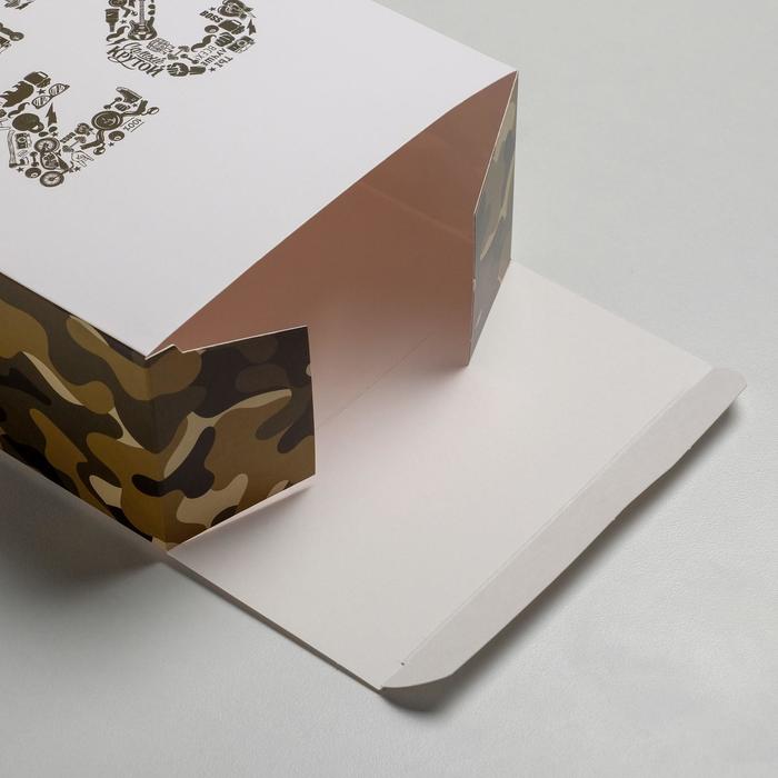 Коробка подарочная складная, упаковка, «23 февраля», 16 х 23 х 7.5 см - фото 1885075664