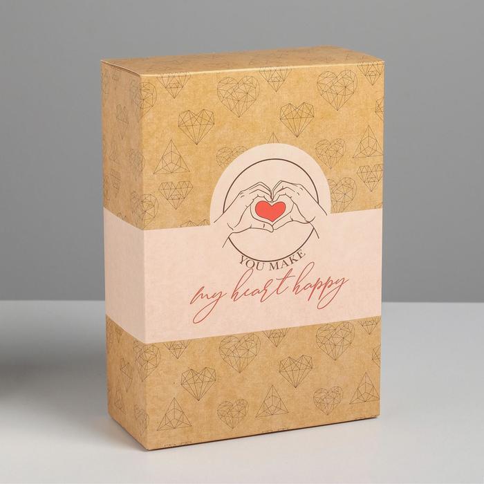 Коробка подарочная складная, упаковка, «С любовью», 16 х 23 х 7.5 см