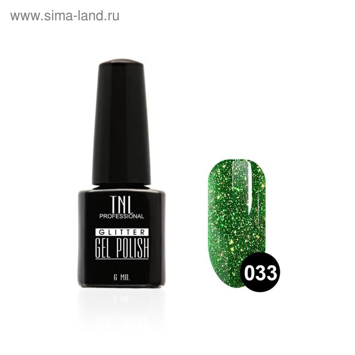 Гель-лак TNL Glitter, №33 зелёный с мелким шиммером, 6 мл - Фото 1