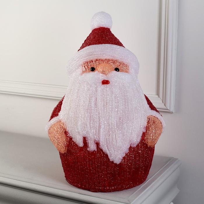 Светодиодная фигура «Дед Мороз» 33 × 47 × 20 см, акрил, 40 LED, 220 В, свечение белое - фото 1886536111