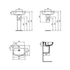 Раковина Ideal Standard ESEDRA T279901, 55 см, с отверстием перелива, без крепежа - Фото 5