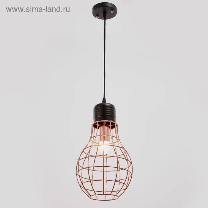 Светильник BayerLux 34522/1 E27 40 Вт черный-розовое золото 19×19×36-136 см
