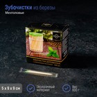 Зубочистки из берёзы Magistro, 500 шт, ментоловые, в индивидуальной упаковке, картонная коробка - фото 1009892