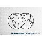 Деревянный интерьерный пазл EWA Design «Полушария Земли» - Фото 3