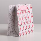 Пакет подарочный ламинированный горизонтальный, упаковка, «Фламинго», S 15 х 12 х 5,5 см - Фото 2