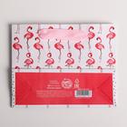 Пакет подарочный ламинированный горизонтальный, упаковка, «Фламинго», S 15 х 12 х 5,5 см - Фото 4