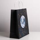 Пакет подарочный крафтовый, упаковка, «Вселенная», 26 х 30 х 11,5 см - Фото 2
