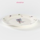 Тарелка фарфоровая десертная Доляна «Лаванда», d=20,3 см, цвет белый - Фото 2